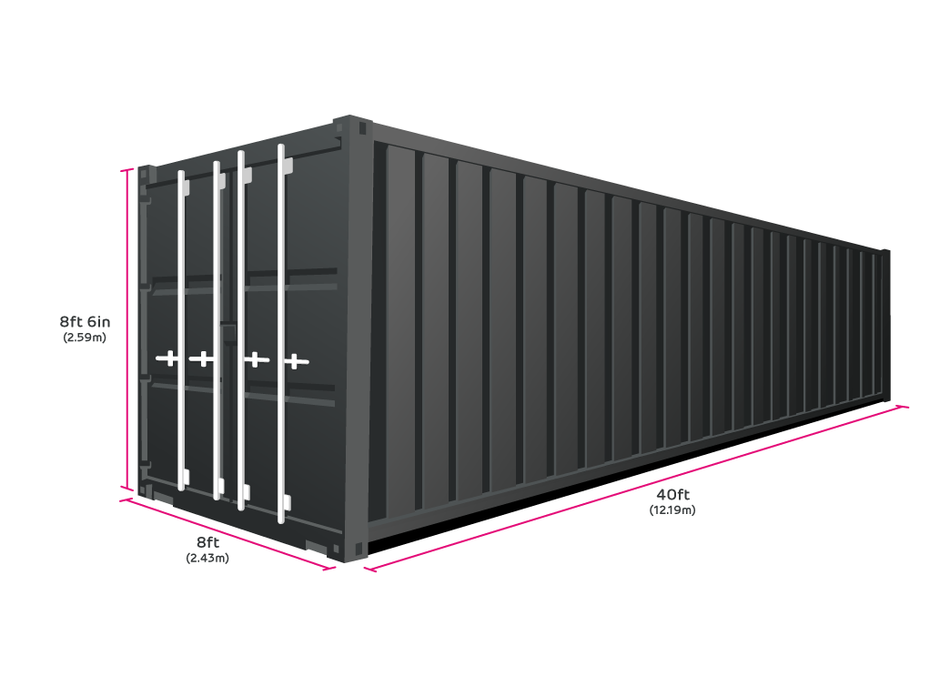 40ft (320 sq ft) Grey Box Self Storage